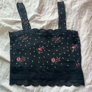 F21 floral tank top